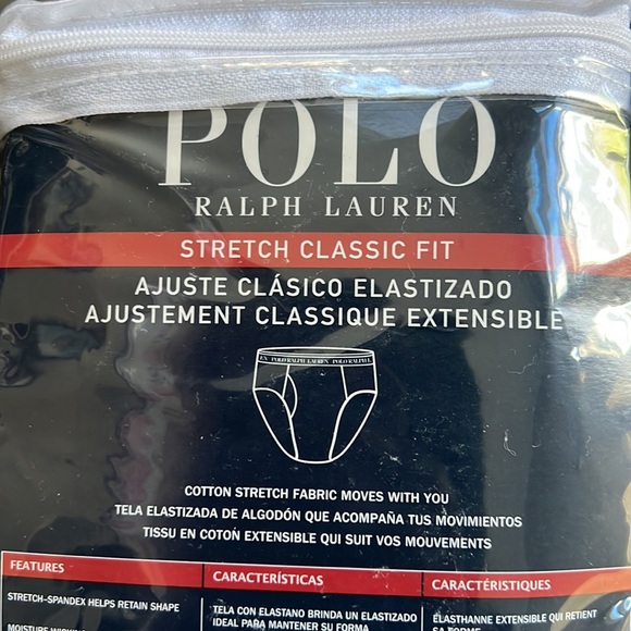 Bundle (3) POLO RALPH LAUREN STRETCH CLASSIC FIT BRIEFS. - Picture 4 of 10